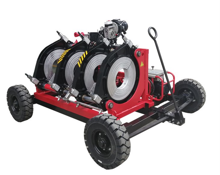 Butt HDPE plastmasas cauruļu metināšanas iekārta